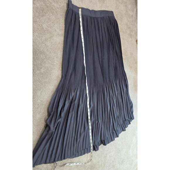 Pleated Midi Skirt Old Navy Size L Gray Polyester - Picture 5 of 7